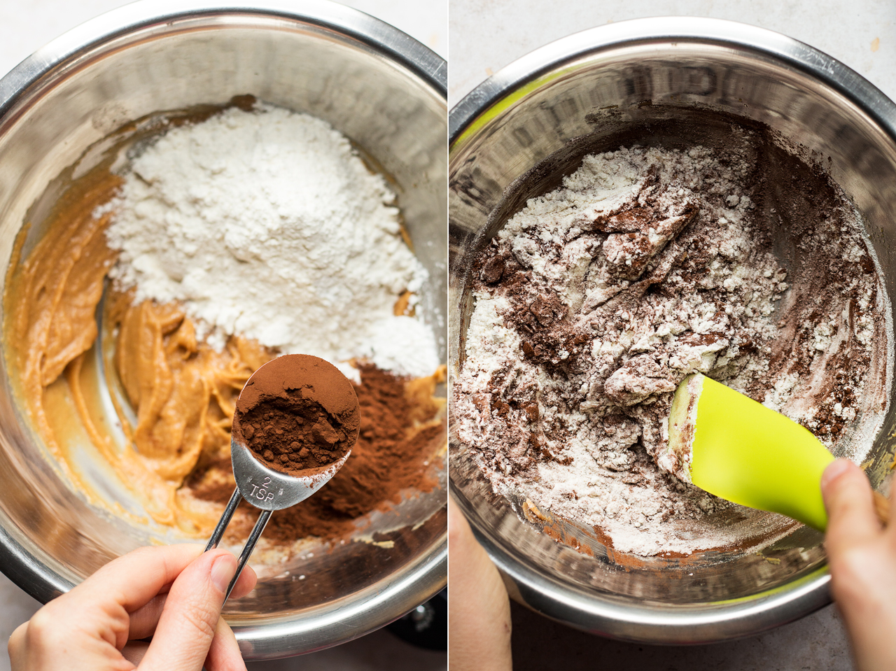 peanut butter sandwich cookies mixing