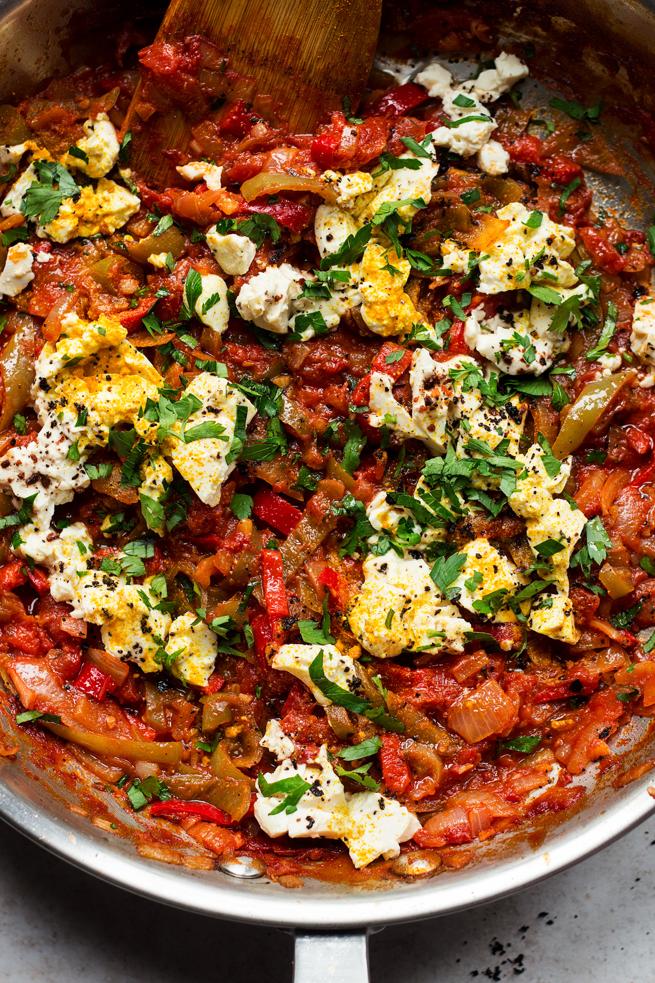 vegan menemen close up