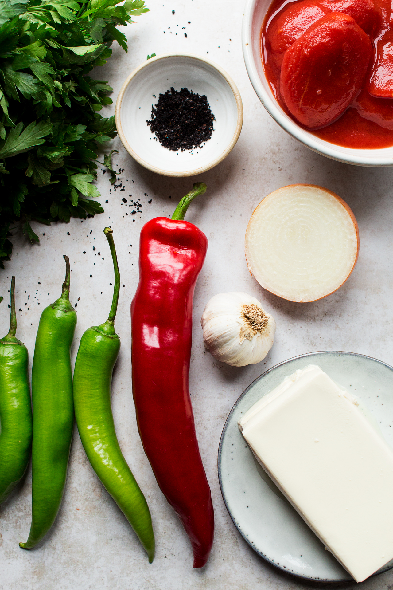 vegan menemen ingredients