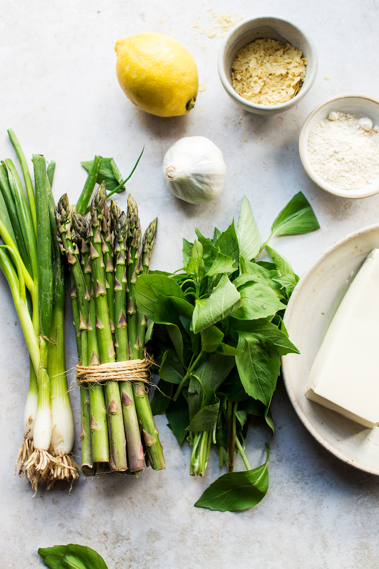 vegan quiche asparagus ingredients