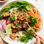 Vegan bun noodles with tofu-image