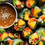 Vegan summer rolls with nectarine-image