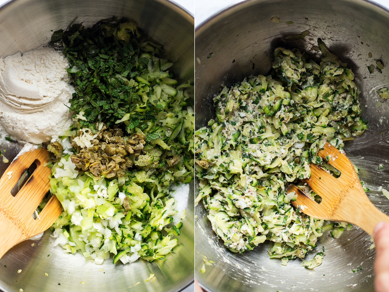 vegan courgette fritters batter