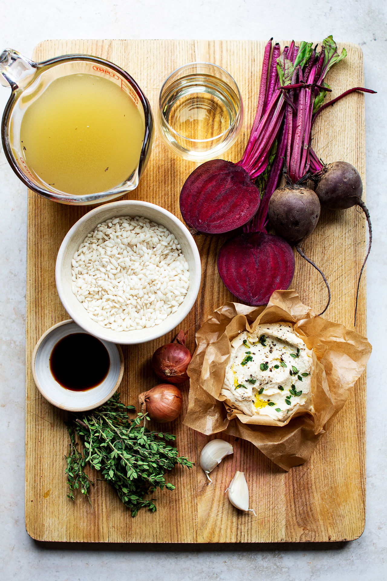 vegan beetroot risotto ingredients