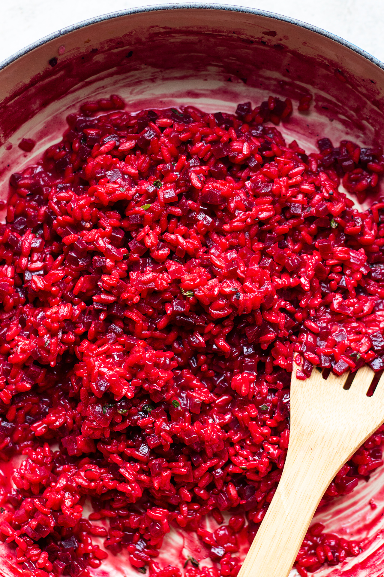 vegan beetroot risotto pan