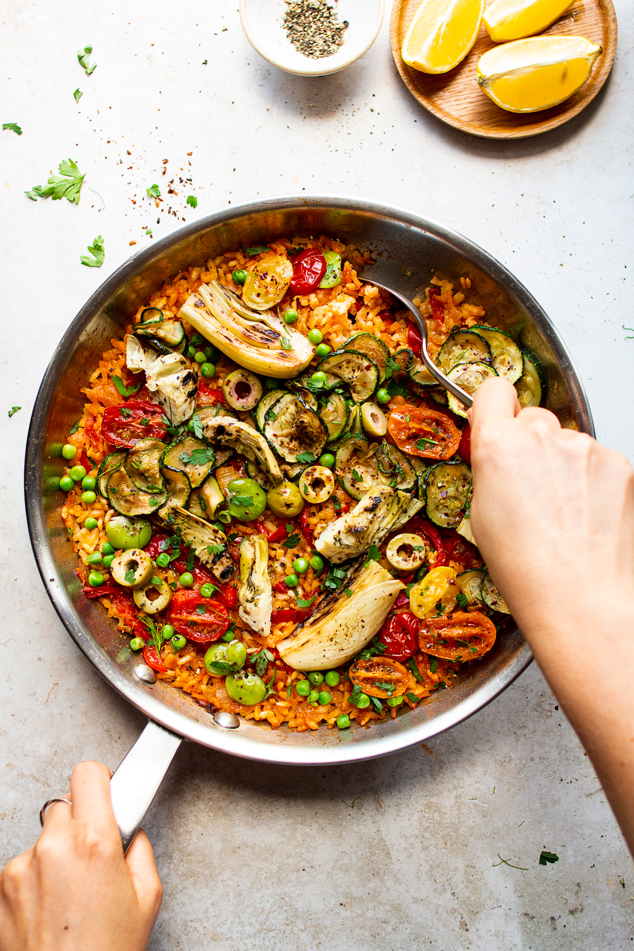 vegan paella pan