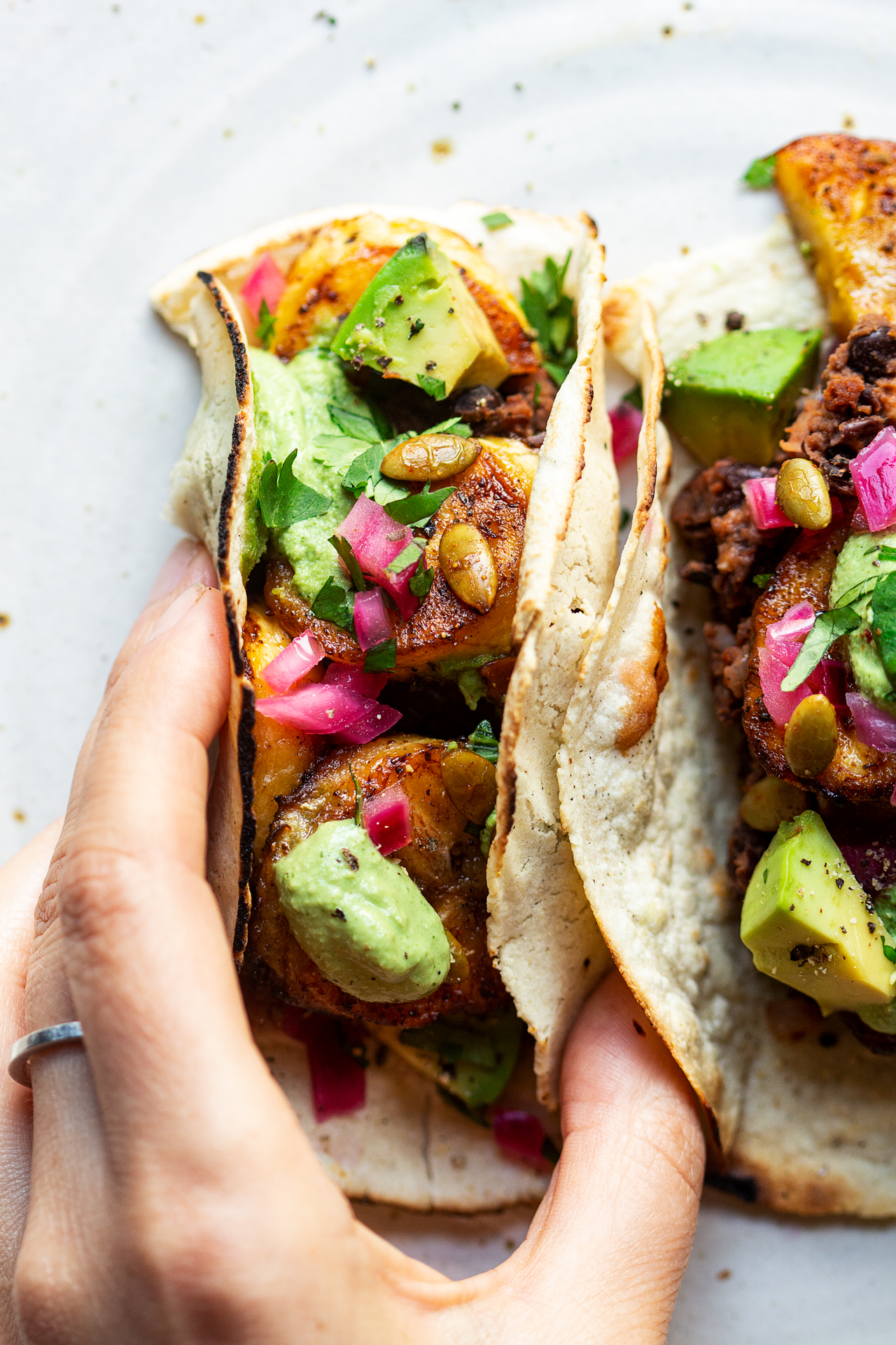 vegan tacos fried plantain