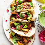 Vegan tacos with fried plantain-image