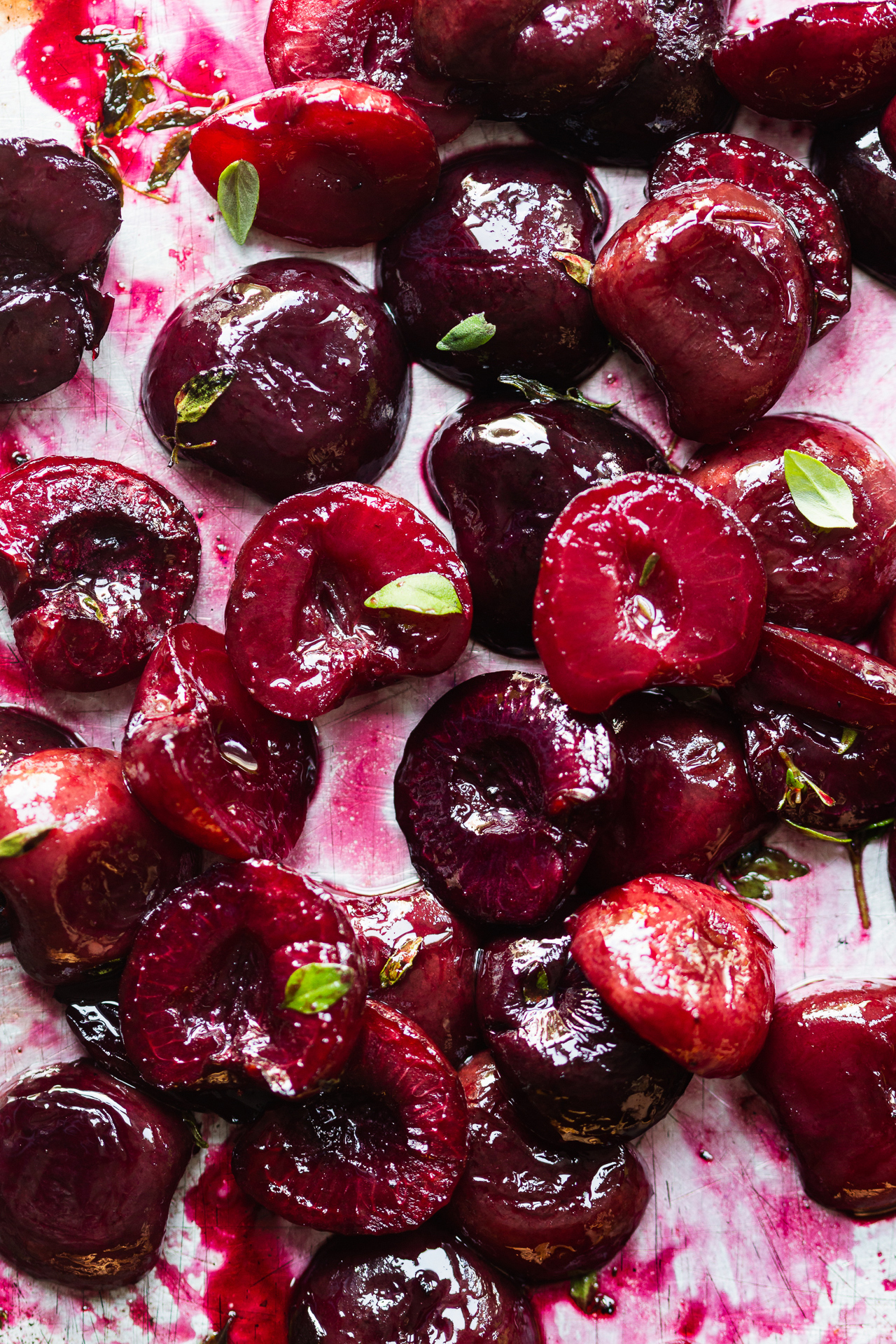 fennel roast cherry salad cherries tray