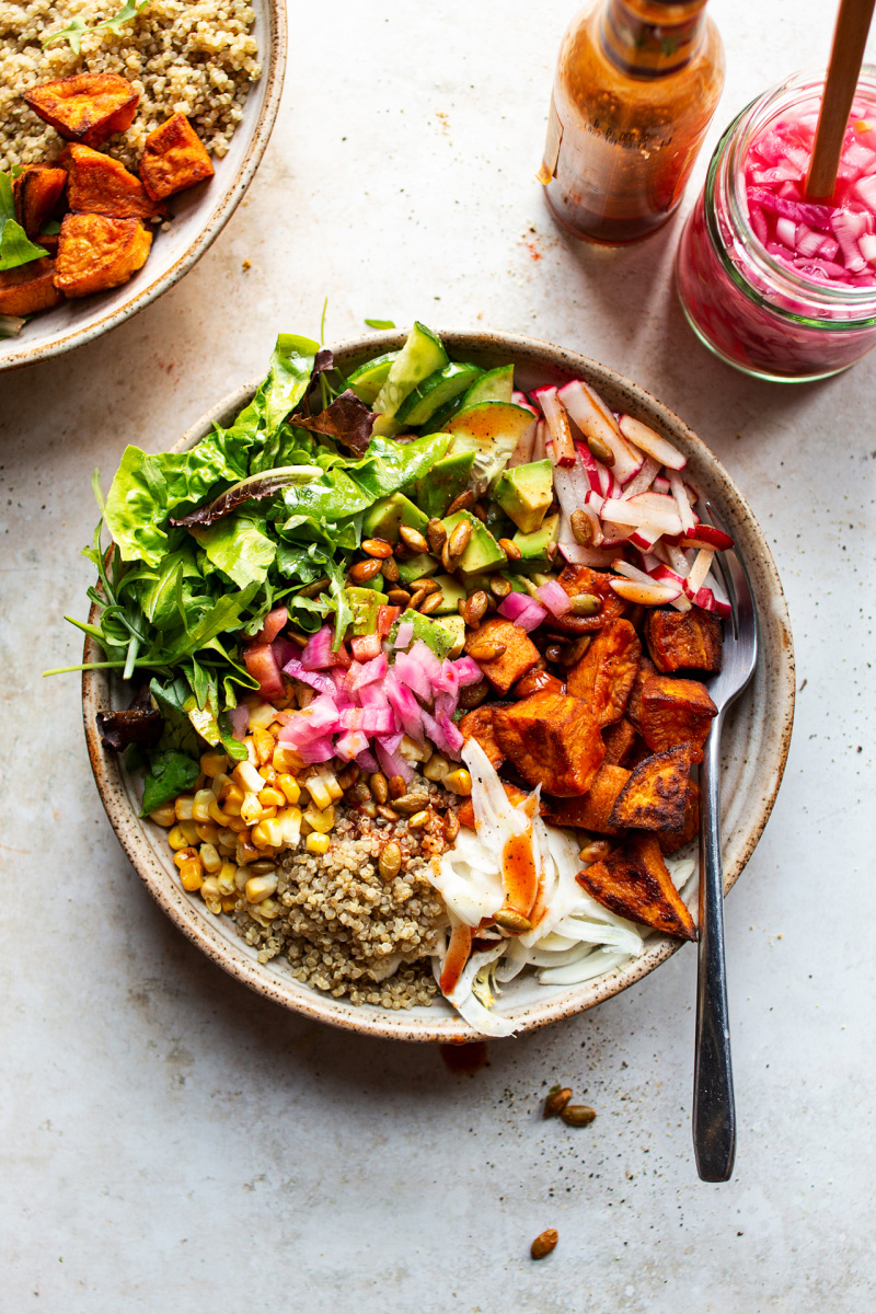 vegan sweet potato bowl