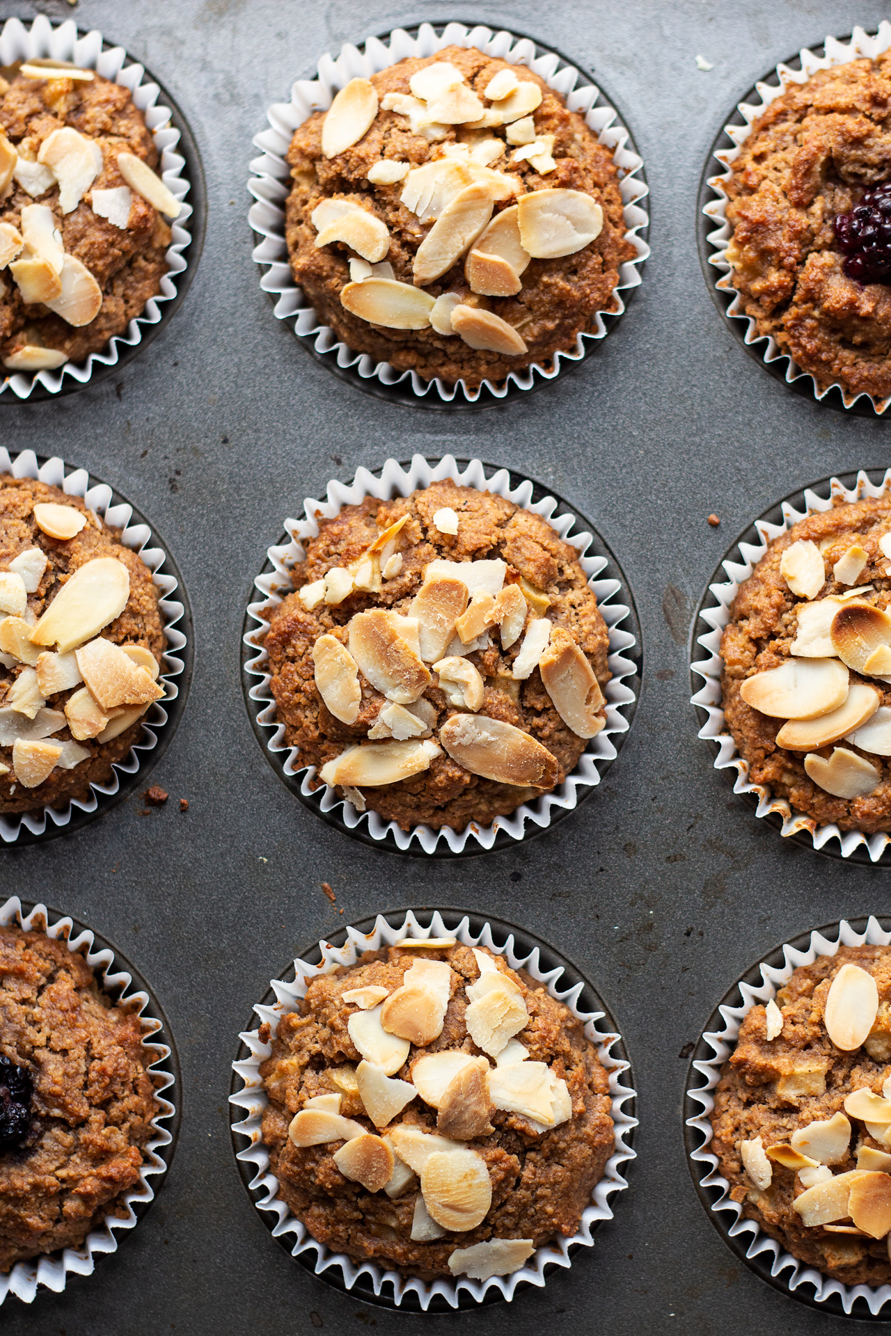 vegan apple muffins tray