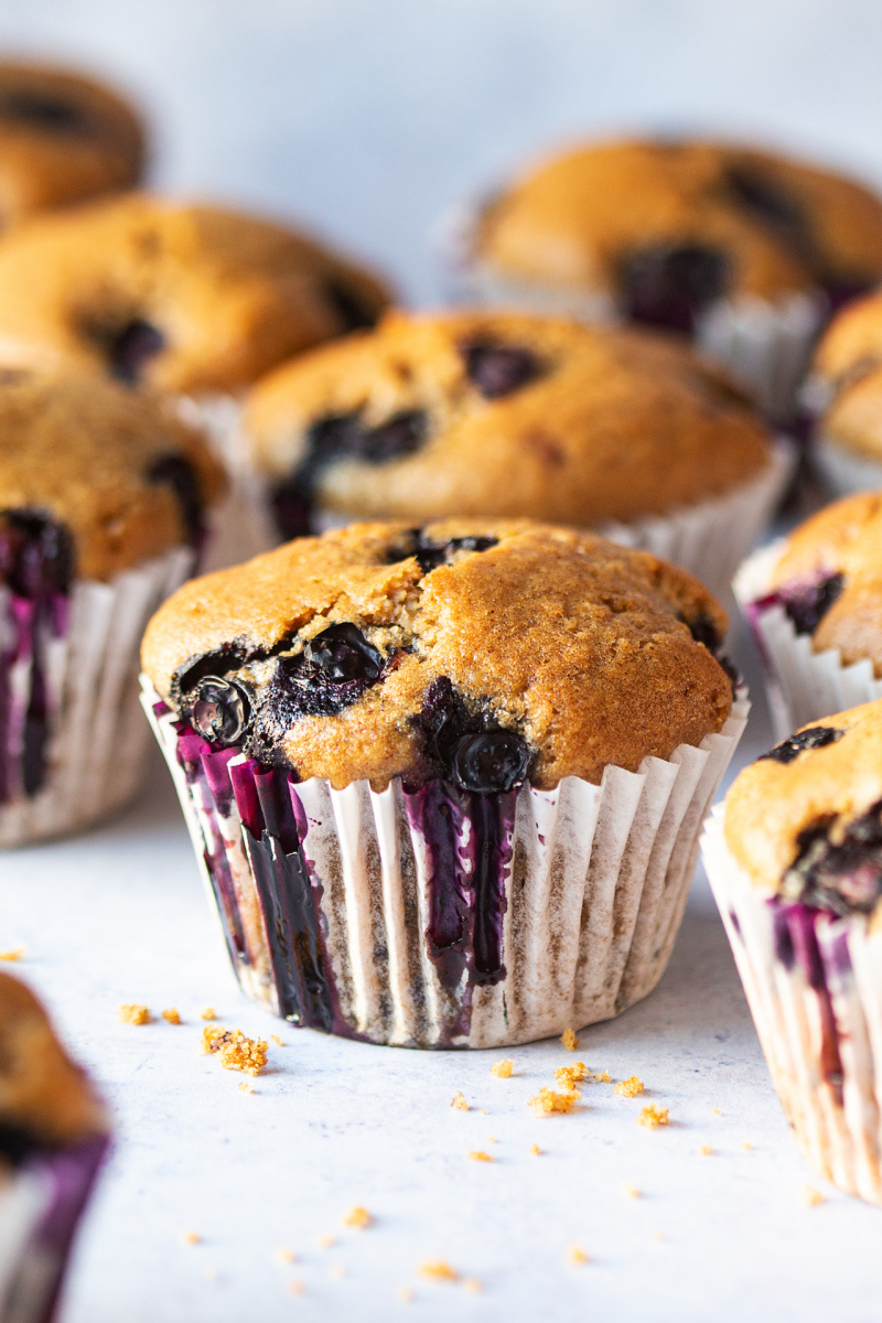 vegan blueberry muffins.