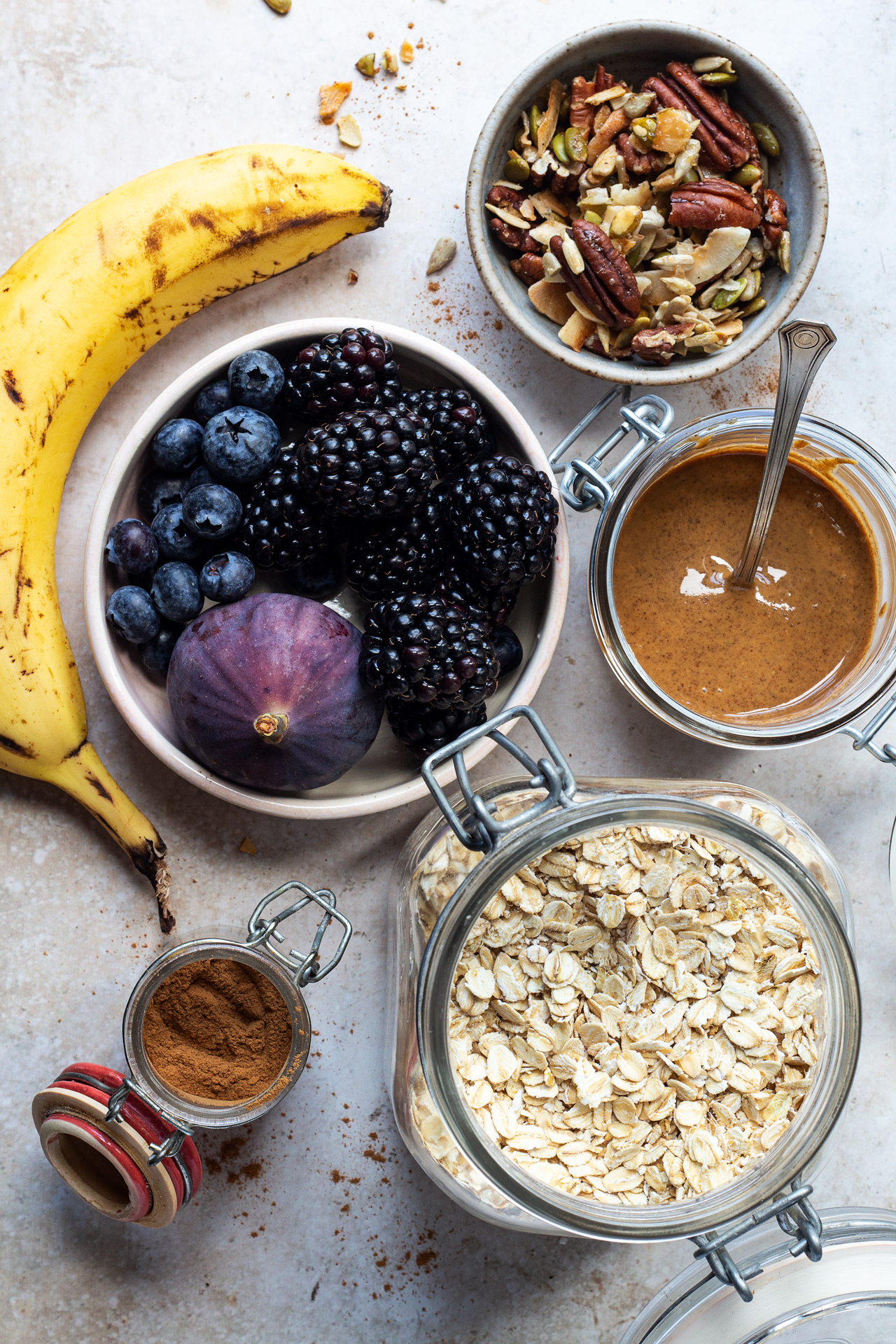 banana overnight oats ingredients