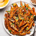 Roasted sweet potatoes with miso sauce-image