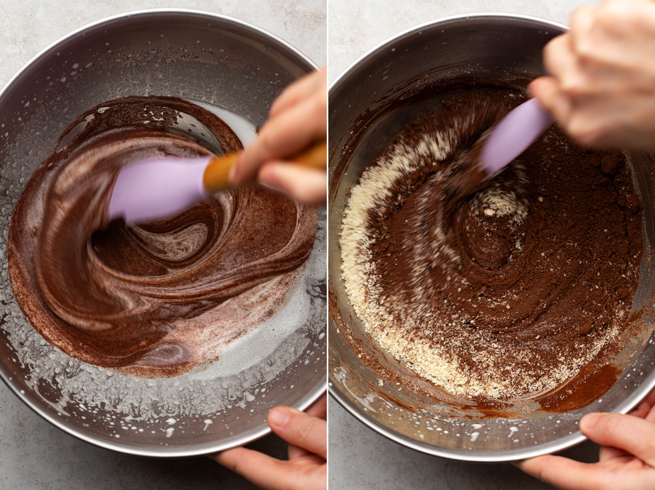 vegan chocolate cookies making