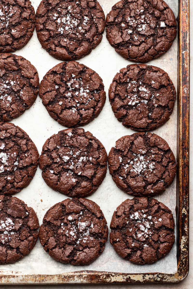 vegan chocolate cookies tray