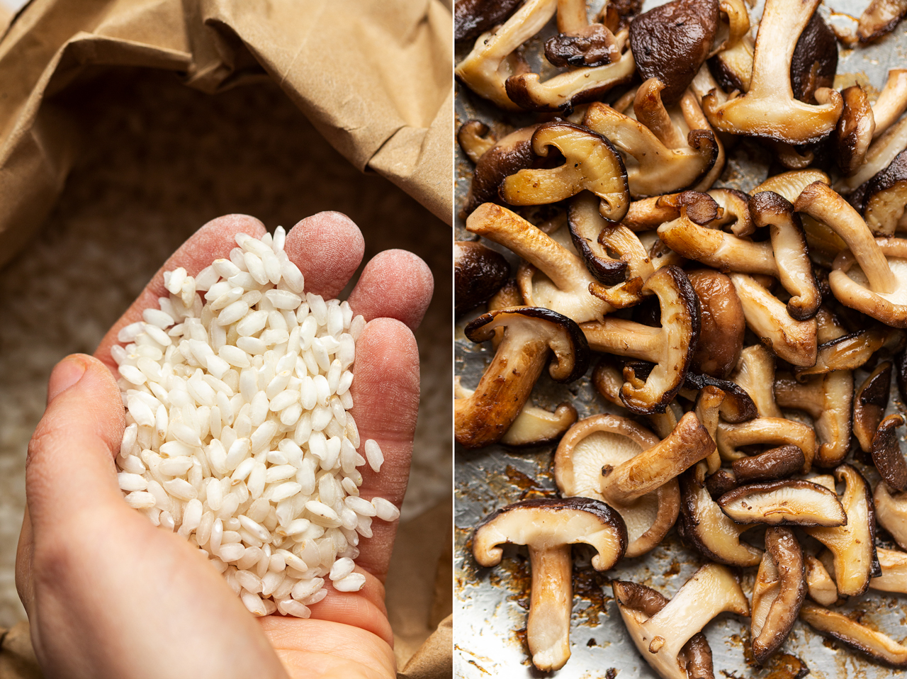 vegan mushroom risotto rice mushrooms