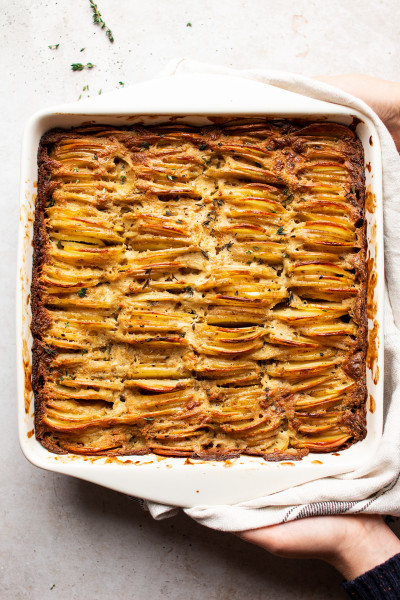 Scalloped Potatoes with Layered Veggies - emkayskitchen