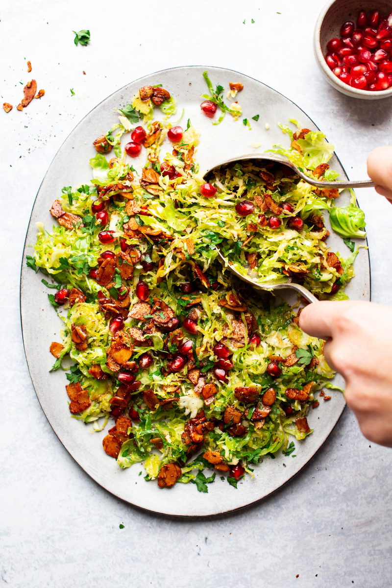 brussels sprout slaw plating