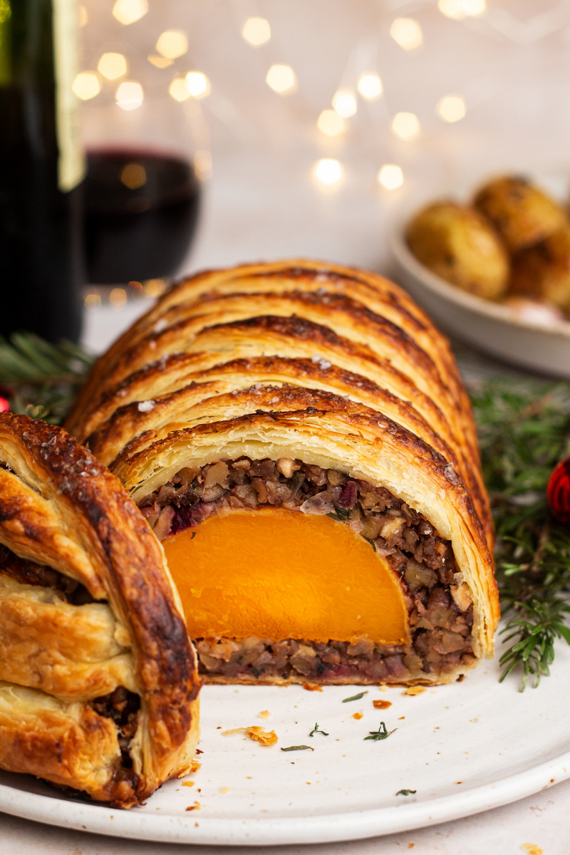 vegetarian wellington cross section