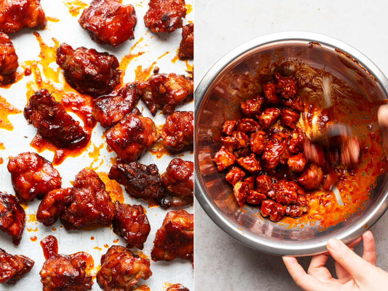 gojuchang tempeh marinating