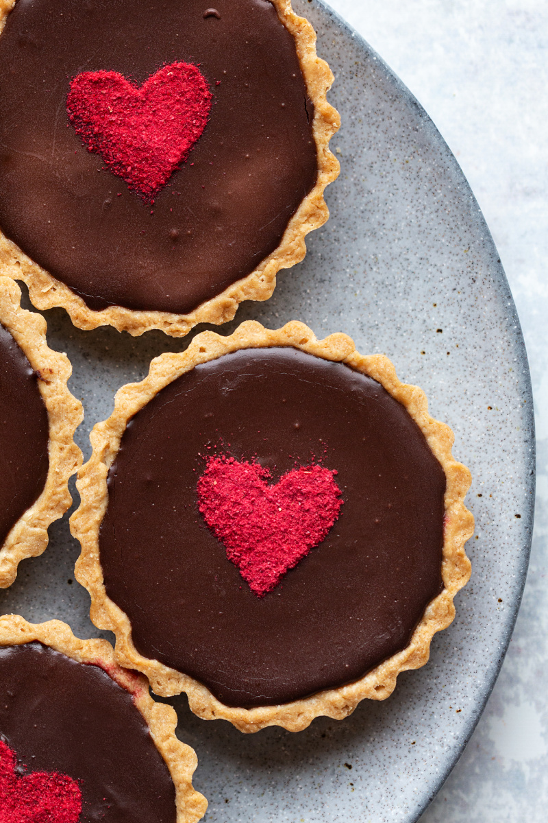 chocolate raspberry tarts