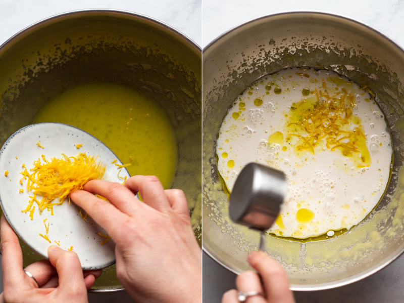 vegan lemon poppy seed cake wet ingredients