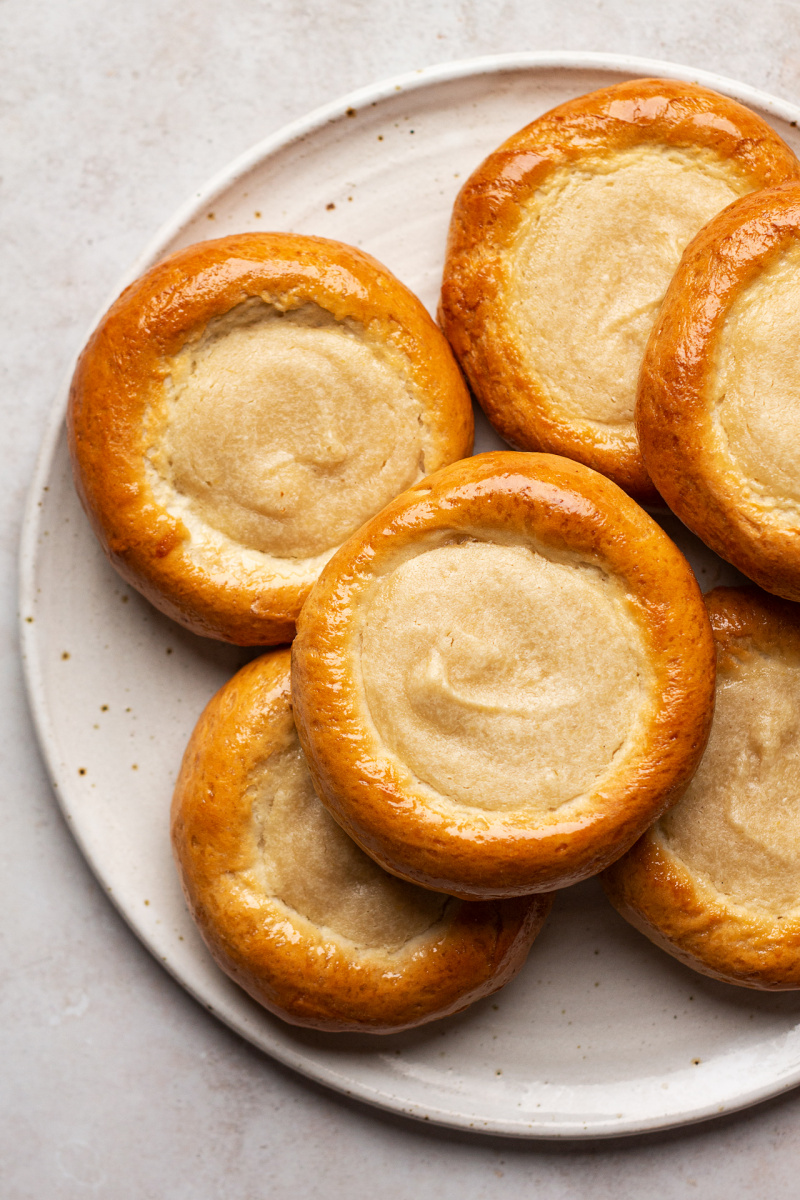 vegan polish sweet cheese rolls plate