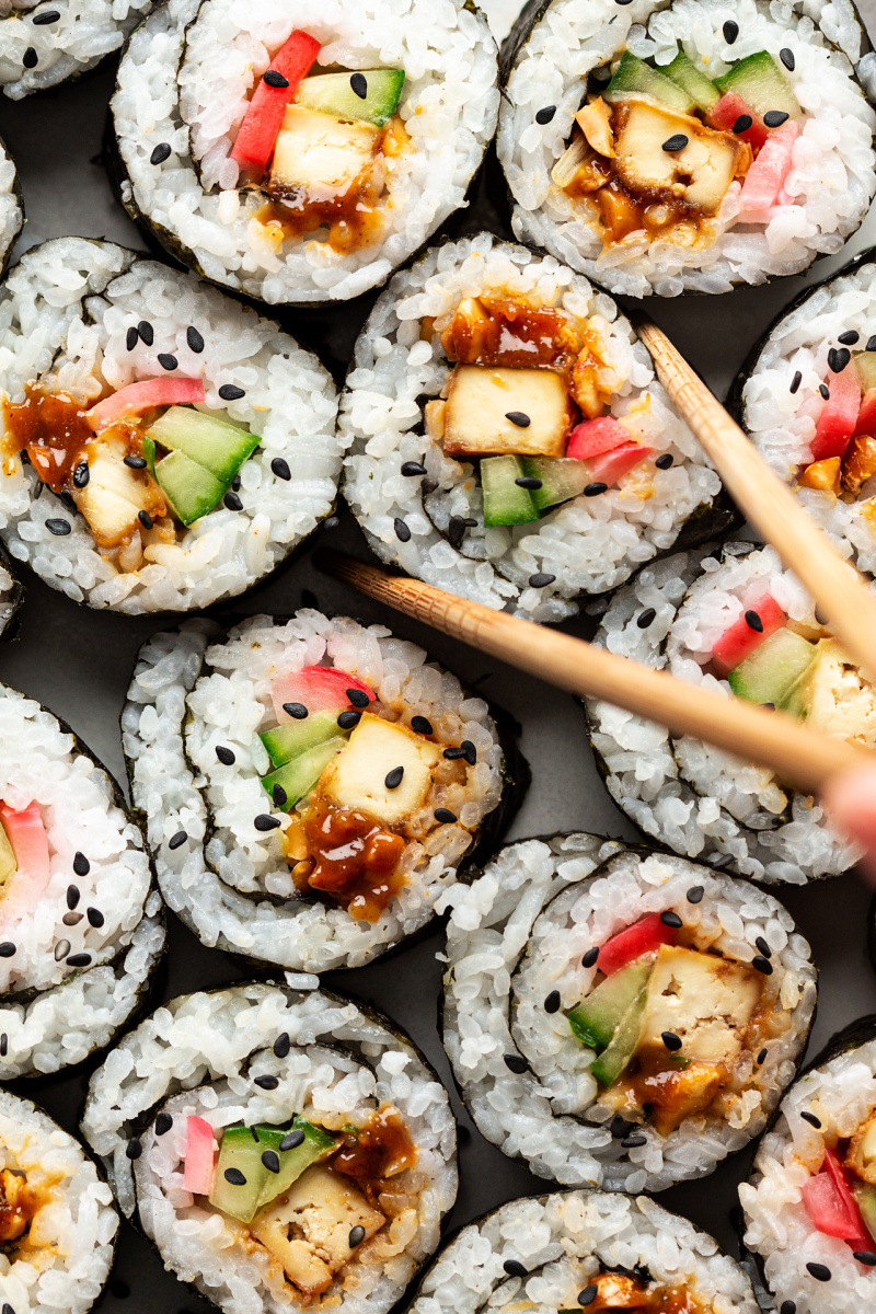 Japanese Rice Maki Sushi Roll Stuff with Tofu and Carrot Stock Image -  Image of gourmet, oriental: 99099549