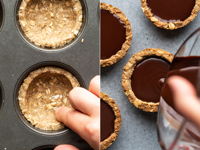 chocolate cookie cups amaretto making