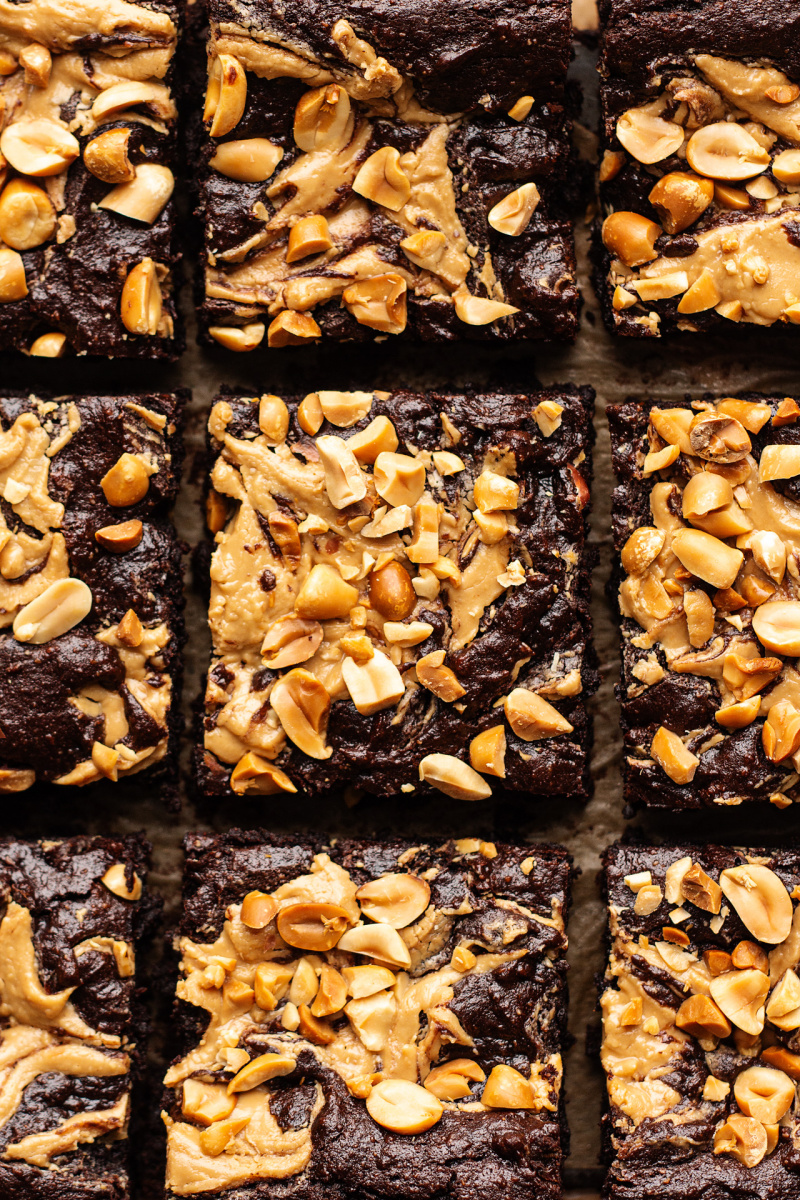 Vegan Peanut Butter Brownies Lazy Cat Kitchen