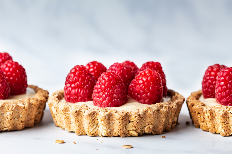 vegan white chocolate ganache tarts