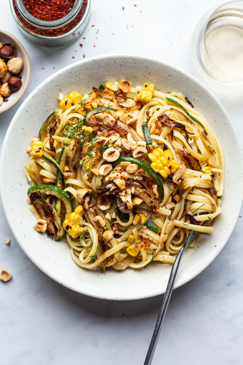 Fennel pasta in creamy miso sauce - Lazy Cat Kitchen