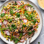 Soba noodle salad with miso dressing-image