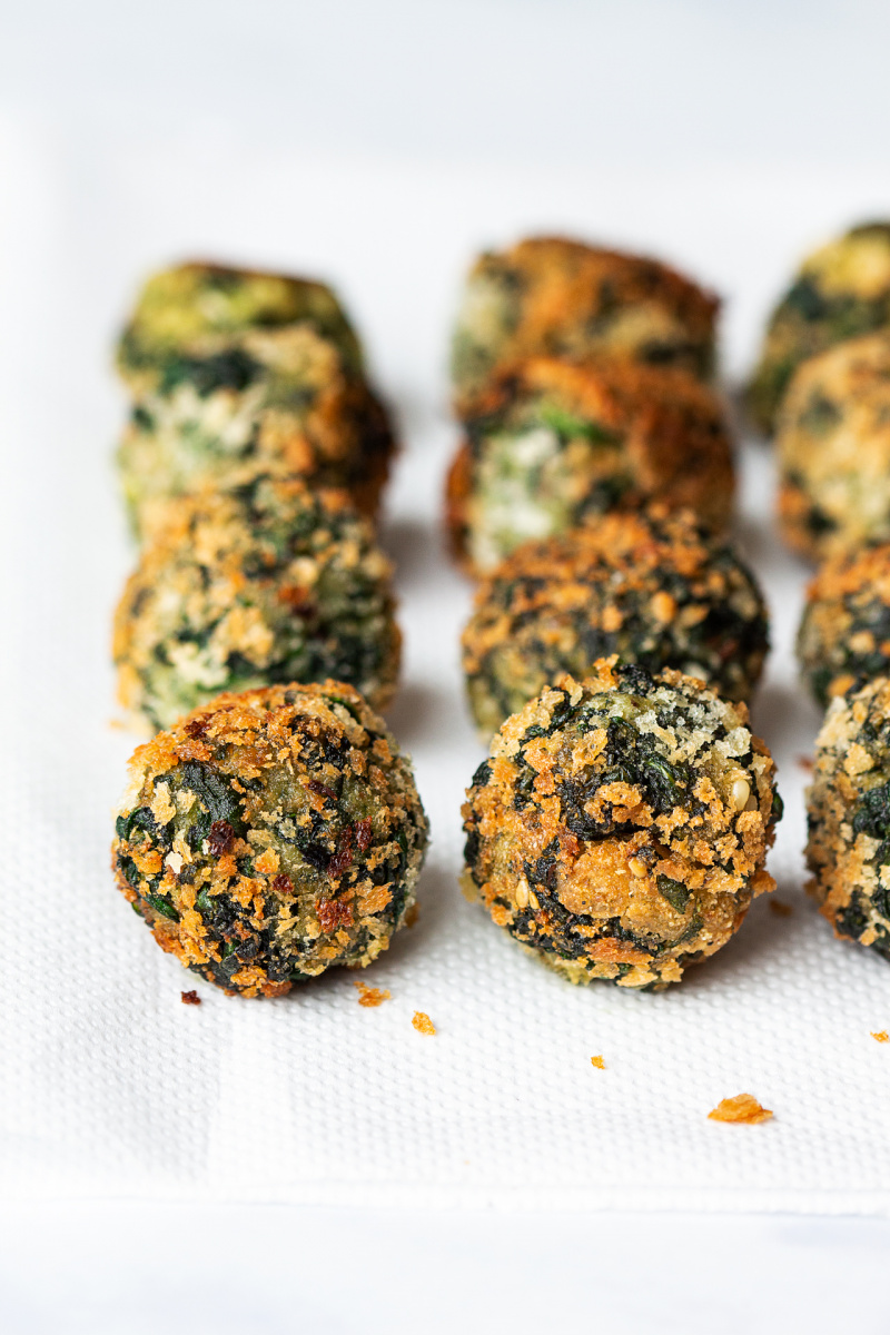 vegan spinach balls fried