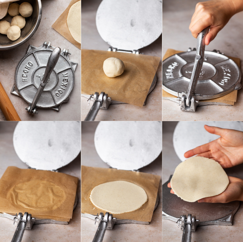 corn tortillas pressing