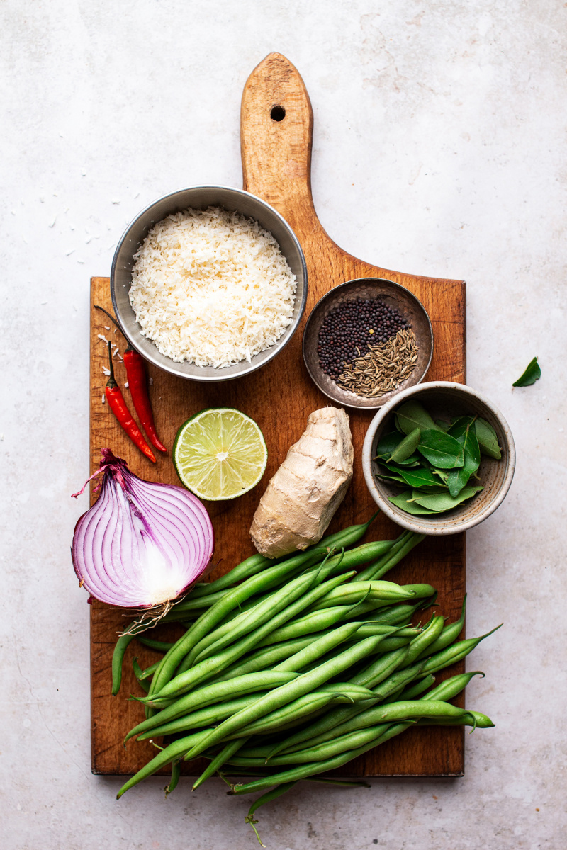 green bean dry curry ingredient