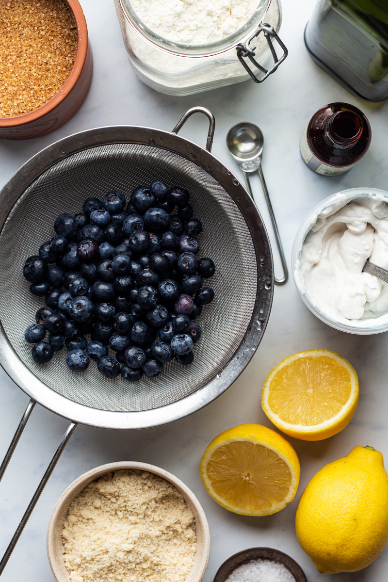 vegan lemon blueberry loaf ingredients