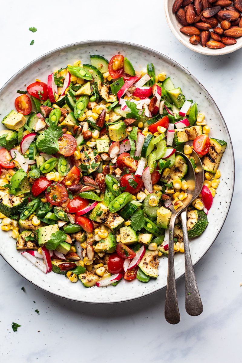 Summer farro salad - Lazy Cat Kitchen