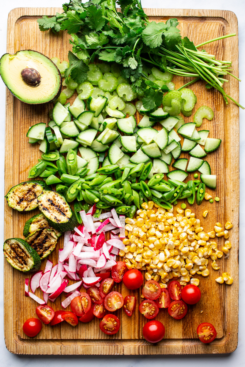 vegan summer salad produce