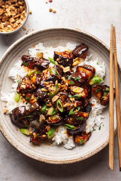 gochujang eggplant plate