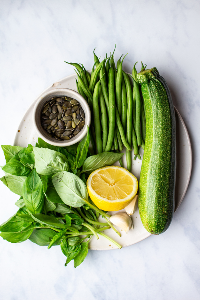 green bean pesto pasta ingredients