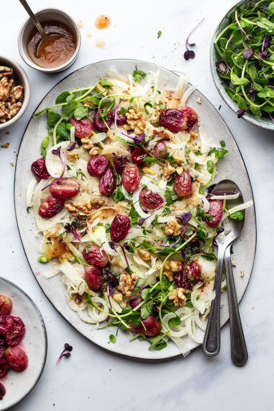 roasted grape fennel salad platter