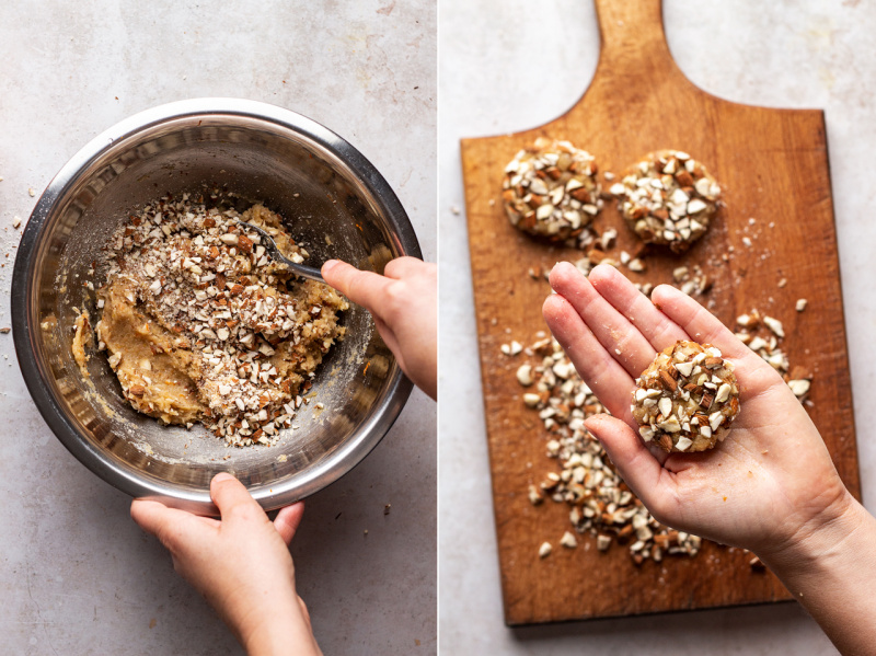 vegan almond cookies coating