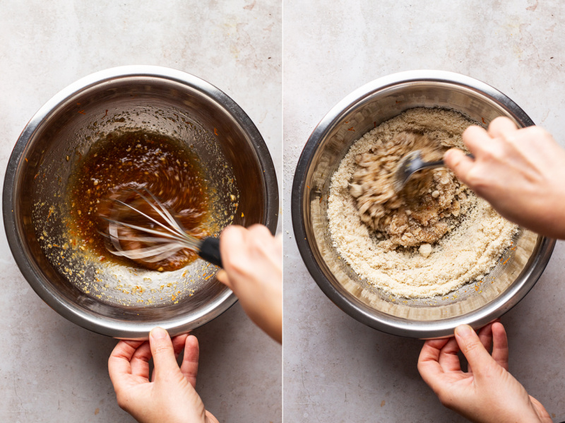 vegan almond cookies making