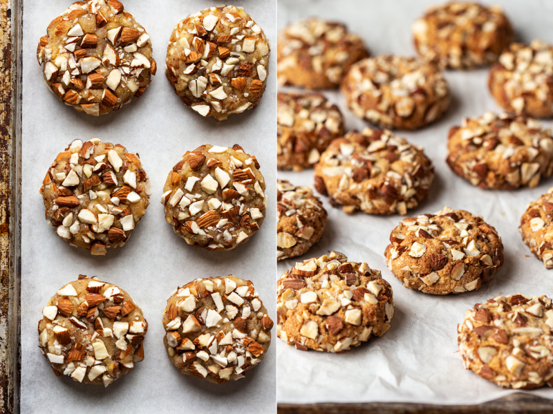 vegan almond cookies raw baked