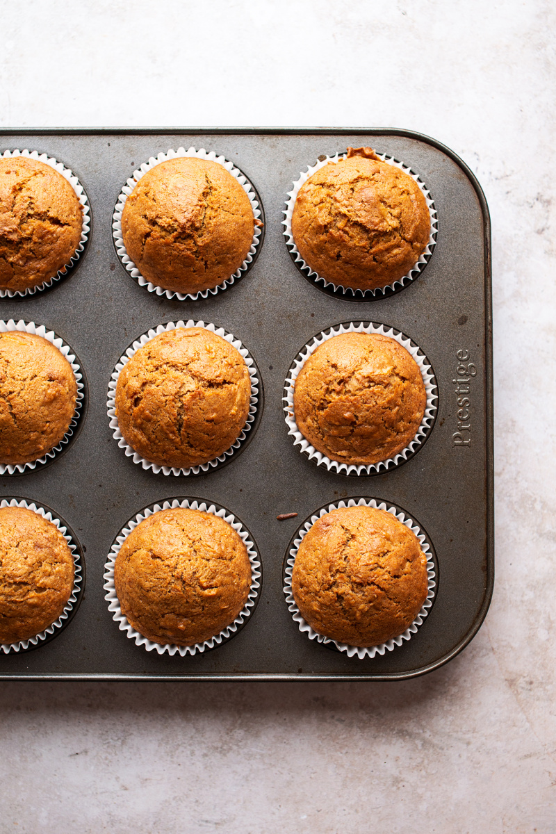 vegan carrot cupcakes baked