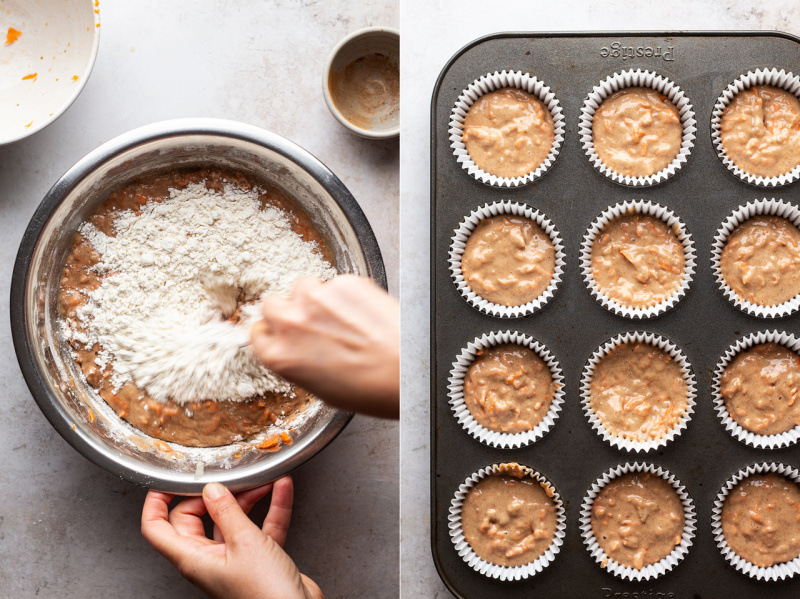 vegan carrot cupcakes batter