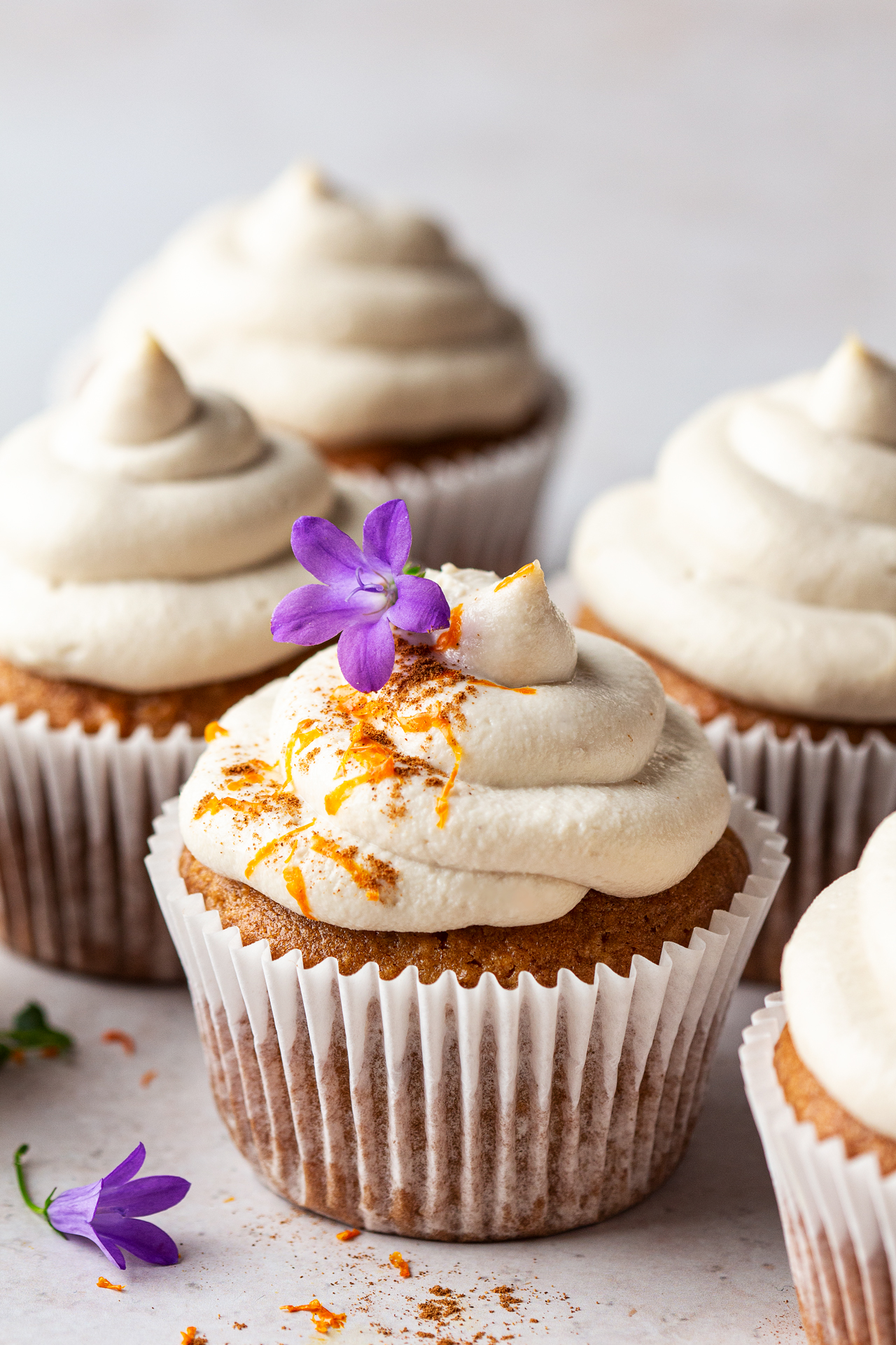 Vegan carrot cupcakes with cashew frosting - Lazy Cat Kitchen
