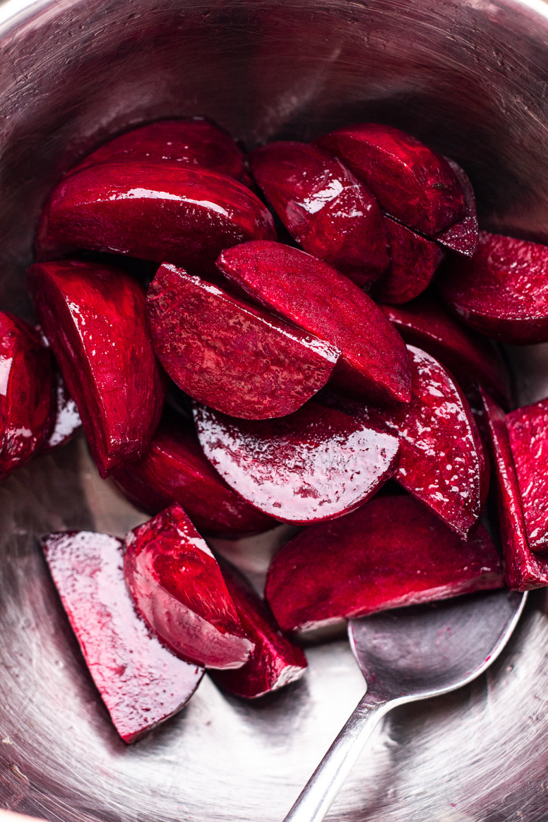 vegan cauliflower mash beets raw